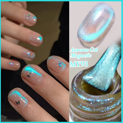 Born Pretty 117 Colors Cat Magnetic Gel Nail Polish in 10ml, showcasing vibrant semi-permanent nail varnish with full coverage and magnetic effect.