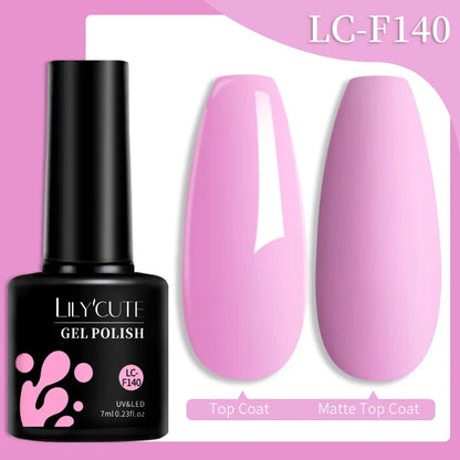 Colorful Lilycute 7ml gel nail polish bottle by Blushimmer, showcasing vibrant shades for long-lasting manicure and nail art.