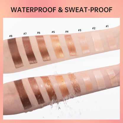 Blushimmer Halo Glow Liquid Highlighter and Contour Liquid Makeup with pearlescent shimmer for face and body glow.