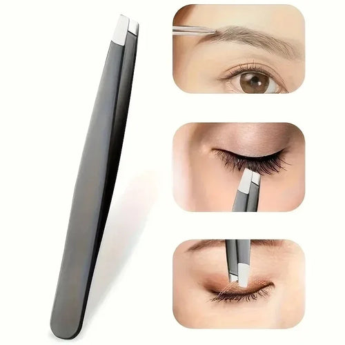Stainless Steel Eyebrow Clip Plucking Tweezers Men's Beard Clip Eyebrow Clip Eyebrow Plucking Forceps Tweezers Hair Remover