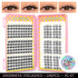 Blushimmer GROINNEYA eyelash clusters, 320 pcs natural volume eyelash extension tray with mixed cluster lashes.