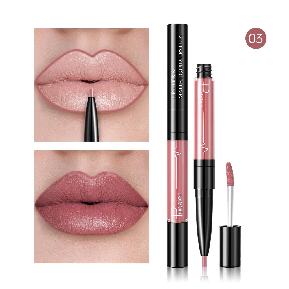 Blushimmer waterproof long-lasting lip liner pencil with high pigment, smooth matte finish, sweatproof, non-fading lip contour makeup.