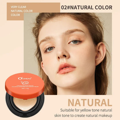 Blushimmer OCHEAL whitening BB cream foundation with air cushion for face makeup and concealer, facial beauty, natural finish.