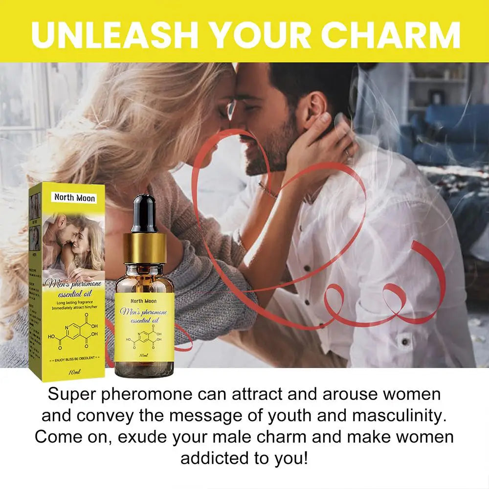 Blushimmer men's pheromone essential oil perfume bottle with sleek design, intense fragrance for attracting women.