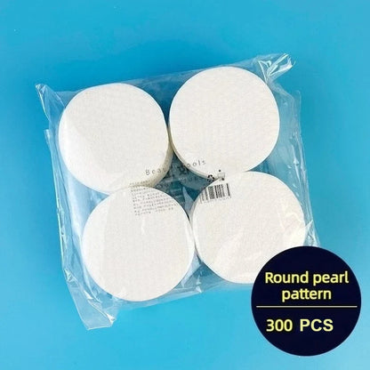 High-quality Blushimmer round facial cleansing pads in light beige, hypoallergenic makeup remover wipes, lint-free, 300/600 pack