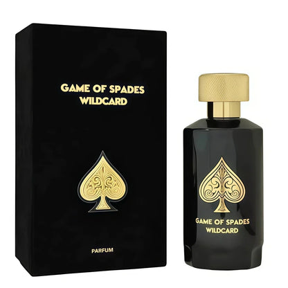 Jo Milano Paris Game of Spades Wildcard unisex eau de parfum spray in 100ml, featuring floral pheromones and lasting fragrance.