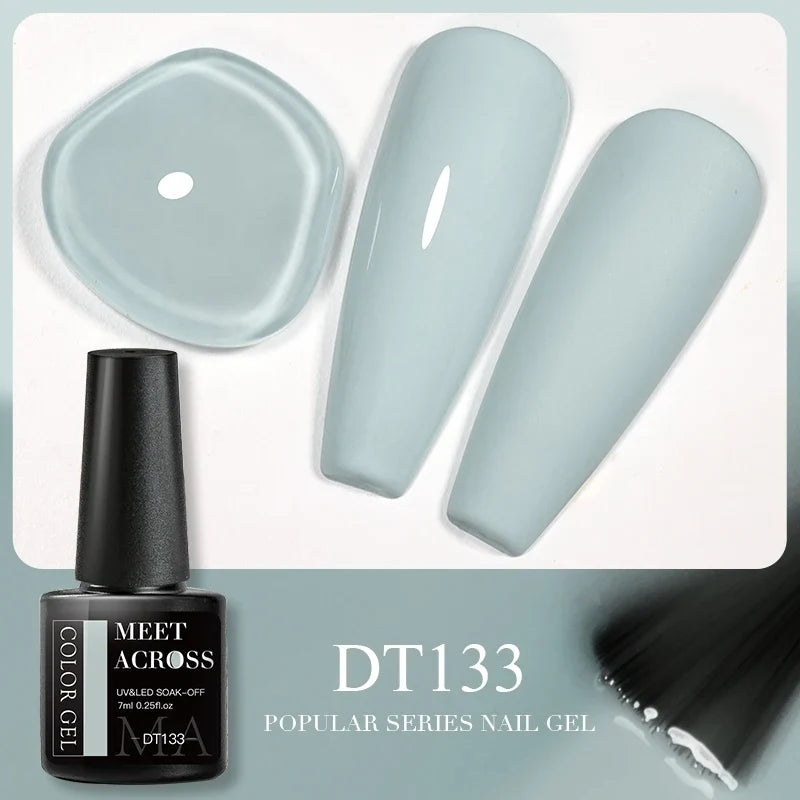 Blushimmer Meet Across 5ml pink dried flower gel nail polish with natural flower design for UV and LED nail art.