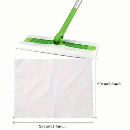 30/100PCS Disposable MicroFibre Electrostatic Floor Cloths Dust Removal Mop Paper Floor Cleaning Wipes for Flat Swivel Mop