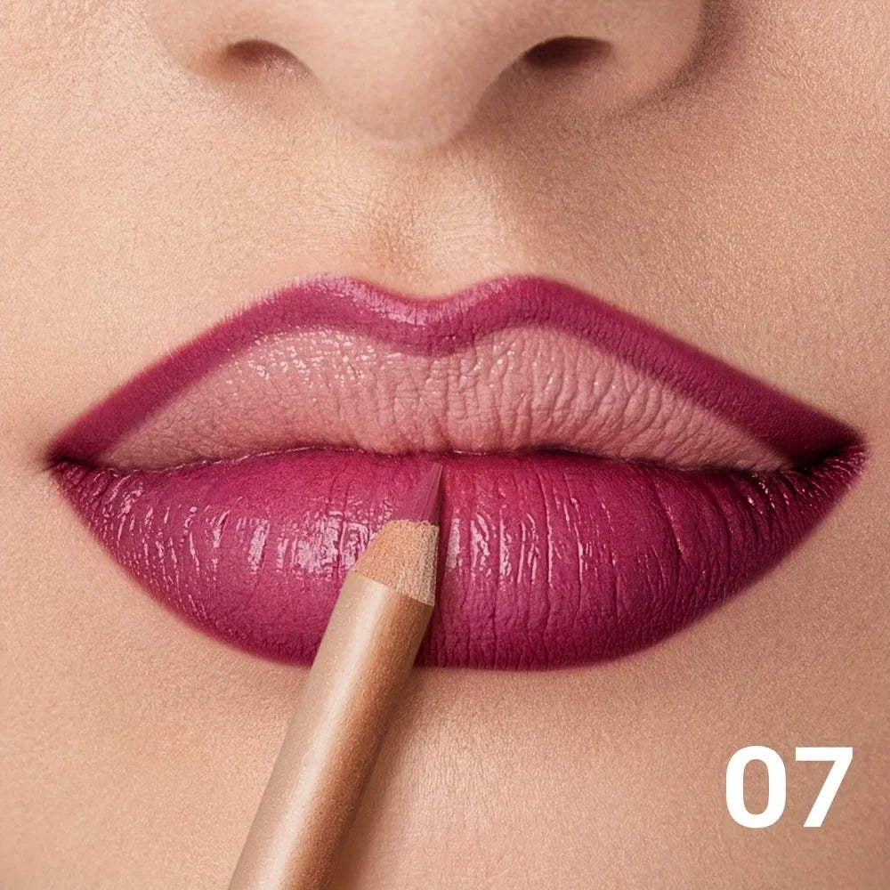 Blushimmer Matte Nude Lip Liner Pencil with long-lasting, waterproof, smudge-proof, and creamy formula for precise lip outlining.