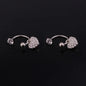 1 Pair Stainless Steel Mini CZ Drop Earring Women Moon Flower Tragus Cartilage Helix Hoop Conch Rook Daith Lobe Piercing Jewelry