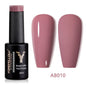Blushimmer Yokefellow 10ml translucent pink gel nail polish jar with a smooth, glossy finish and nail brush applicator.