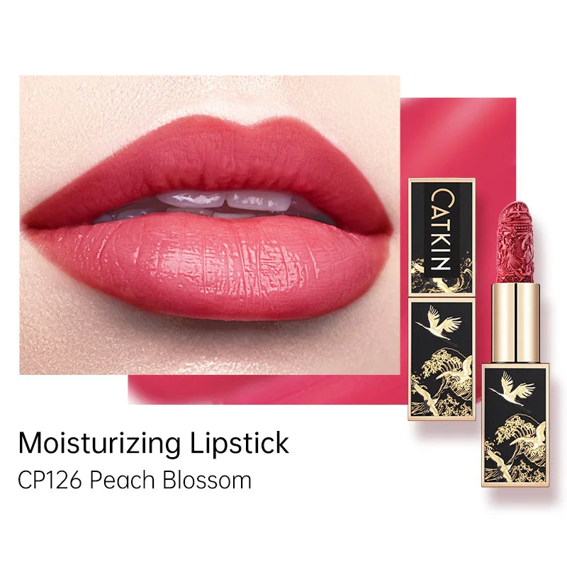 Blushimmer Catkin Makeup Velvet Matte Lipstick with hydrating satin finish, smooth and creamy texture, in a sleek tube.