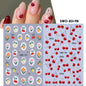 Colorful Blushimmer Sweet Element nail art stickers featuring flowers, hearts, cherries, strawberries, bows, butterflies for manicures.