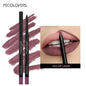 Blushimmer waterproof matte lipliner pencil in red, showing a long-lasting, moisturizing lipstick for defined lips.