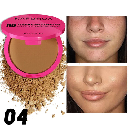Blushimmer 4-color oil control matte face powder for long-lasting, full coverage pressed face makeup with flawless finish