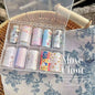 Blushimmer 10-rolls plaid and stars nail foil transfer paper set for nail art, manicure decals, and decorative nail designs.