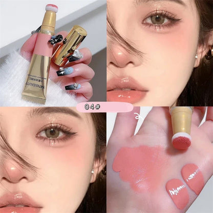 Blushimmer Air Sense Liquid Blusher in Cute Strawberry Milk Purple for natural matte blush and contour makeup, Korea dupe for women.
