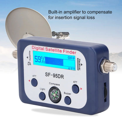 Digital Satellite Signal Finder Digital Satellite Signal Finder 950‑2150MHz LCD Display Backlit Portable Satellite Finder
