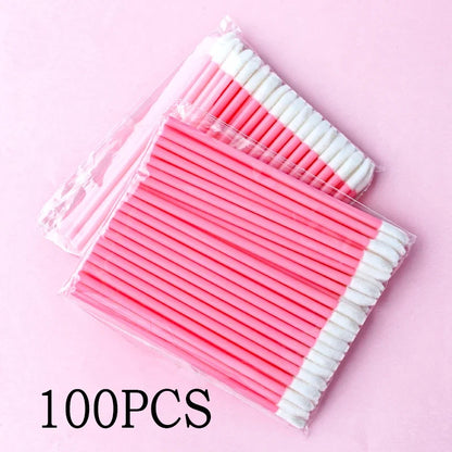 Set of wholesale lip and eyelash brushes by Blushimmer, including applicator wands and lipstick brushes for makeup application.