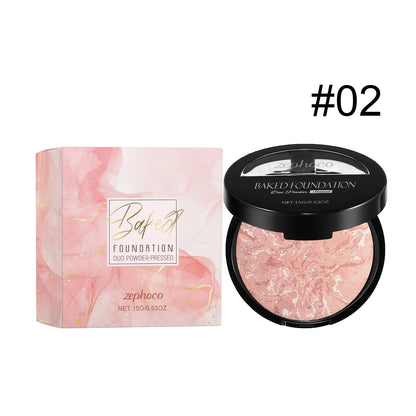 Blushimmer full coverage pressed powder foundation with oil control, waterproof, brightening, and matte finish for flawless face makeup.