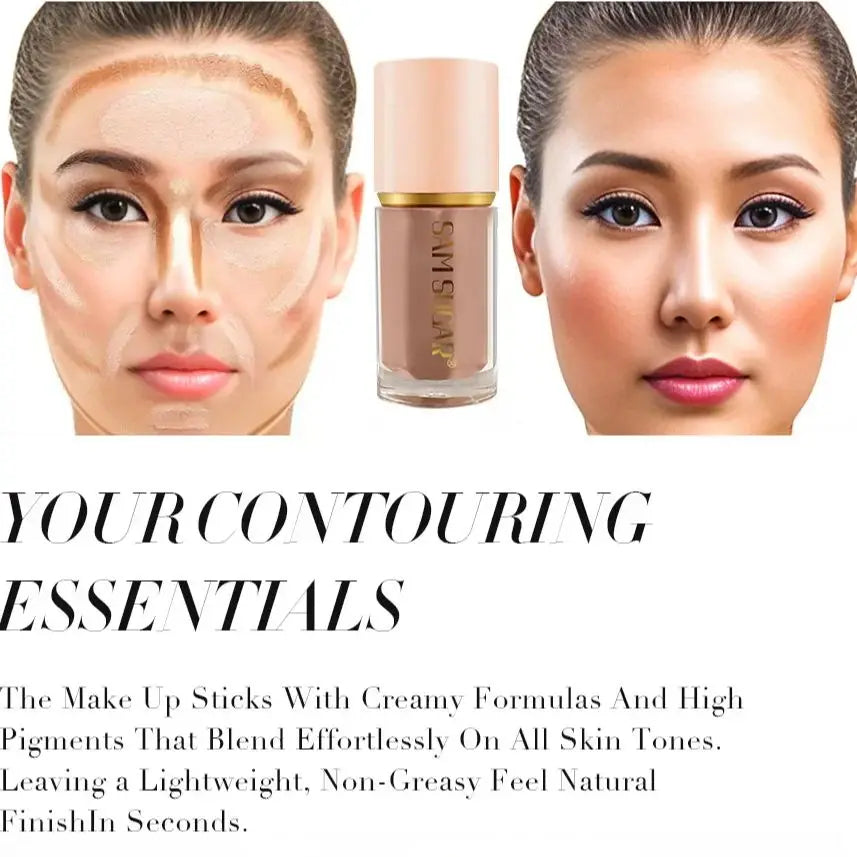 Beauty Glazed 2026 liquid contour duo by Blushimmer, waterproof matte V-face shaping makeup for enhancing facial contours.