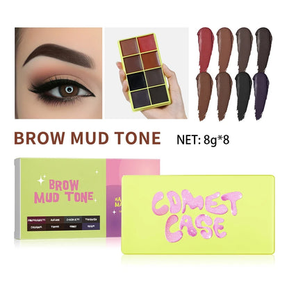 Blushimmer 8-color blusher and highlighter palette with cream, waterproof, long-lasting, matte finish for natural makeup looks.