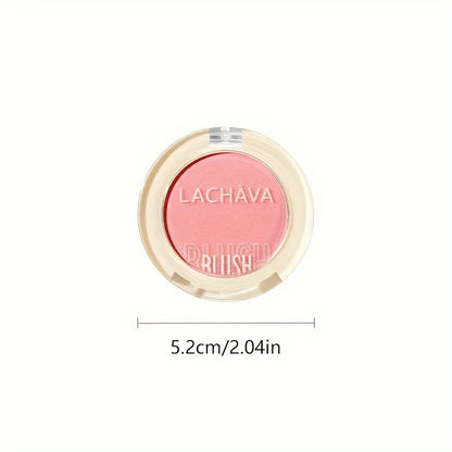 Blushimmer pearlescent blusher powder for brightening facial makeup, long-lasting waterproof pink and peach blush on a makeup palette.