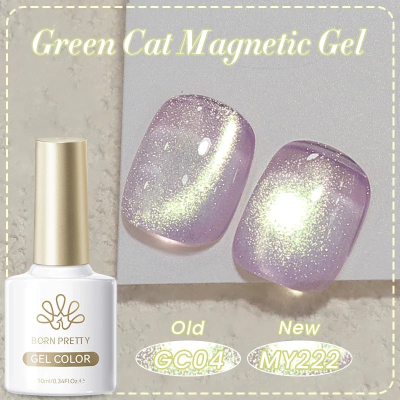Born Pretty 117 Colors cat magnetic gel nail polish bottle, showcasing vibrant full-coverage semi-permanent nail varnish.