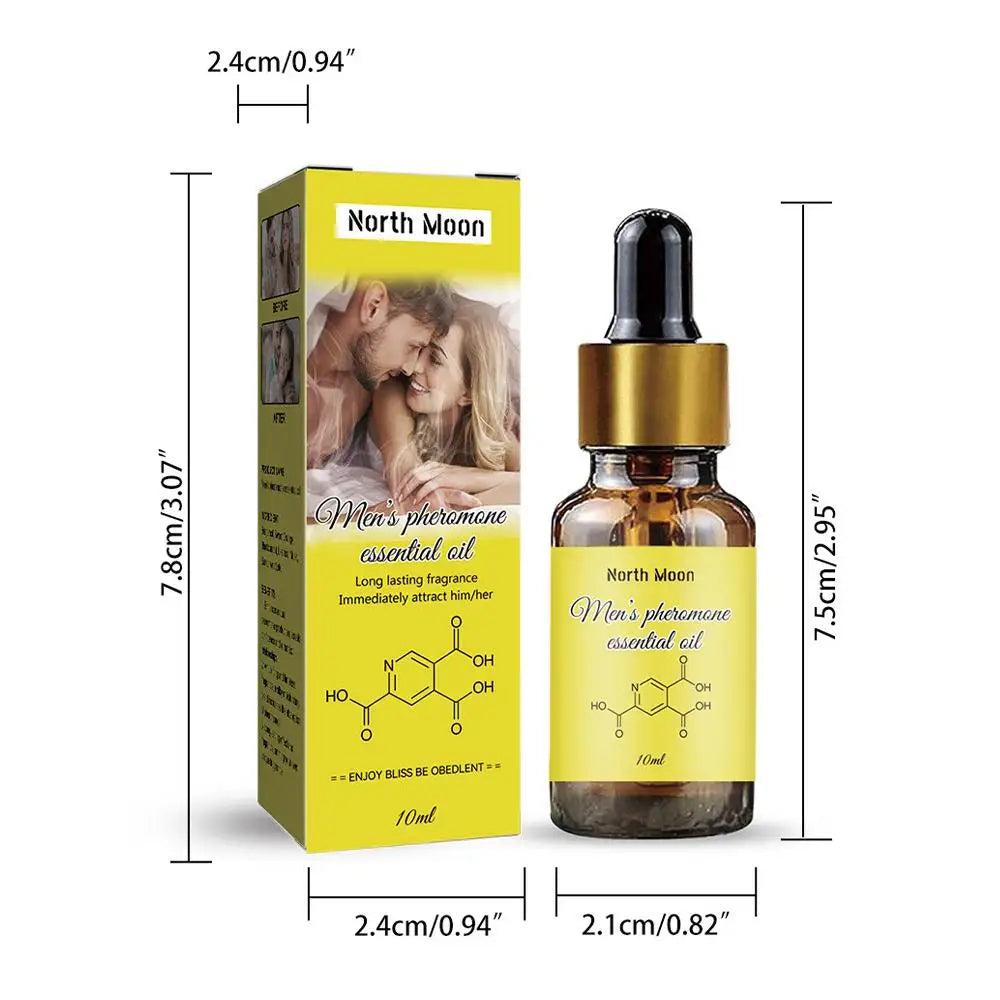 Blushimmer men's pheromone essential oil perfume bottle with sleek design, part of the Intense Collection for attracting women.