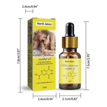 Blushimmer men's pheromone essential oil perfume bottle with sleek design, part of the Intense Collection for attracting women.