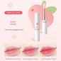 Blushimmer Honey Peach Lip Balm showing natural peach-colored, moisturizing, nourishing lips with a subtle glossy finish.