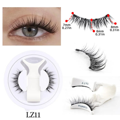 Blushimmer magnetic 3D mink false eyelashes set with reusable natural long lashes and tweezers tool for makeup application.