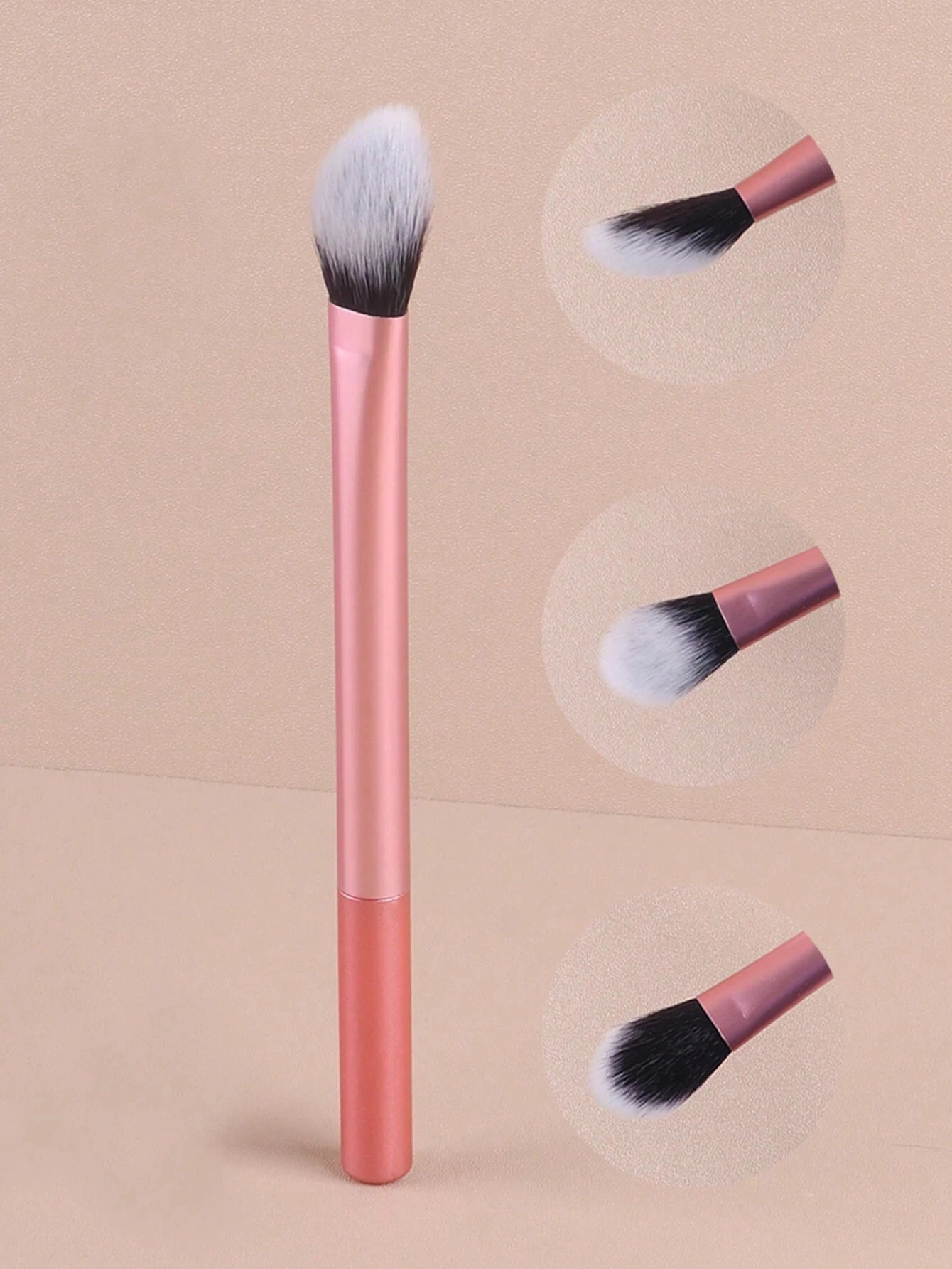 1pc Pink Eyeshadow Brush, Makeup Brush For Flat And Blending, Soft Bristles Won't Irritate Eyelids,Eyebrow Brush,Eyeshadow Brush