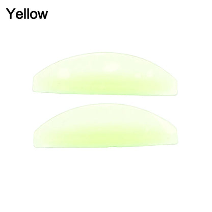 Pair of silicone eyelash perm pads from Blushimmer, 3D lash lifting shields for curling and shaping eyelashes.