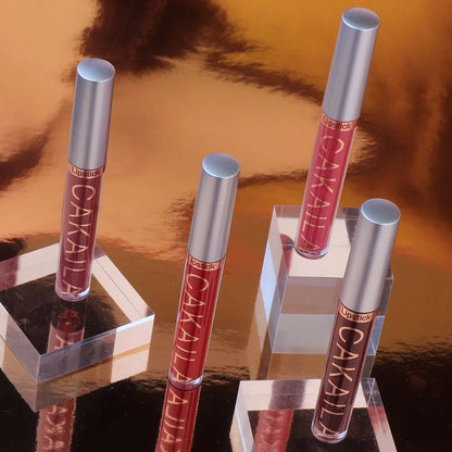 Blushimmer CAKAILA 6-color liquid matte lipstick set with velvet finish, featuring long-lasting, waterproof, non-fade lip glosses.