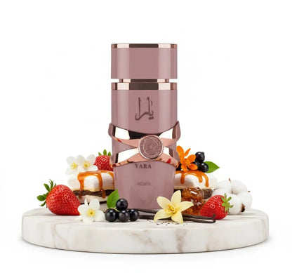 Lattafa Yara Elixir Eau De Parfum bottle, 100ml, with elegant design, displayed on a neutral background.