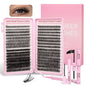 DIY Lash Clusters Kit Mixed Styles Eyelash Extension Full Set Individual Lashes with Lash Bond&Seal and Tweezers Makeup Tool
