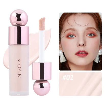 Blushimmer nude matte full coverage liquid concealer with brightening, long-lasting, lightweight, hydrating formula in a sleek bottle