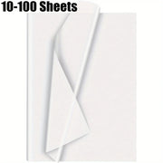 10-100 Sheets White Tissue Paper for Packaging Gift Wrapping Craft Papers Bulk for DIY Wedding Festival Party Supplies