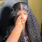 Selvanelle glueless human hair wig with deep wave curls, 13x4 lace frontal, pre-plucked, ready to wear, Vietnamese curly hair.