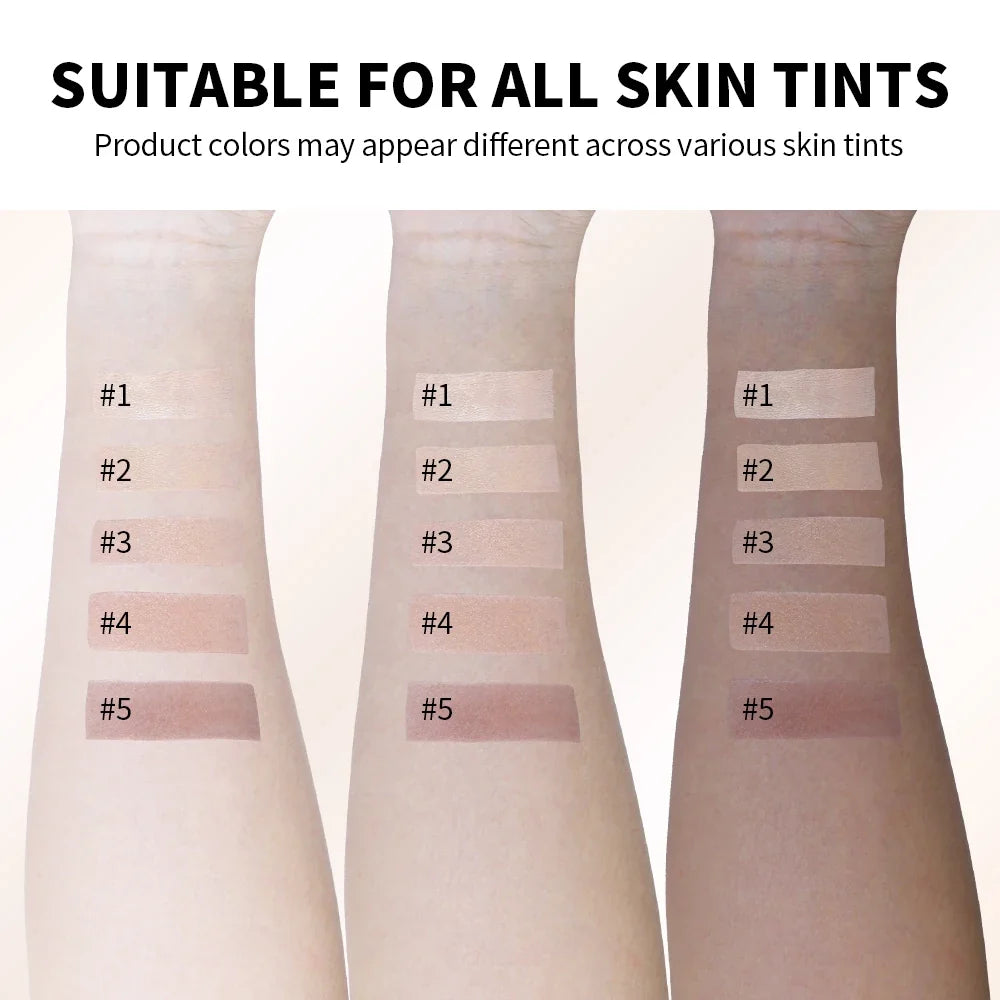 Blushimmer color changing foundation stick with dual-ended brush, high coverage, waterproof Korean cover cream base makeup