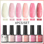 Blushimmer UR Sugar 7ml all season gel nail polish set with nude pink, red, glitter, semi-permanent UV gel for manicures