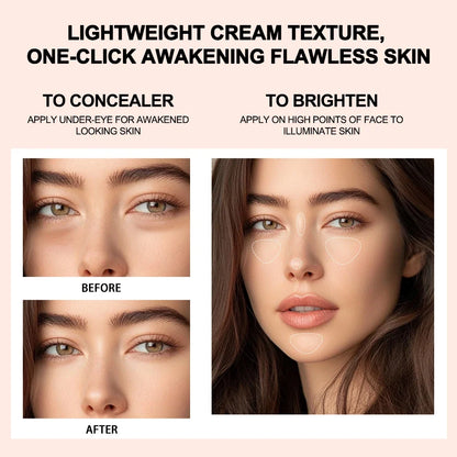 Blushimmer Liquid Press Concealer Click Pen for brightening face makeup, 3.5g, with a sleek pen design and applicator tip
