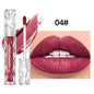 Blushimmer QIBEST 10-color matte and shiny glitter liquid lipstick with waterproof, long-lasting glossy finish on lips.