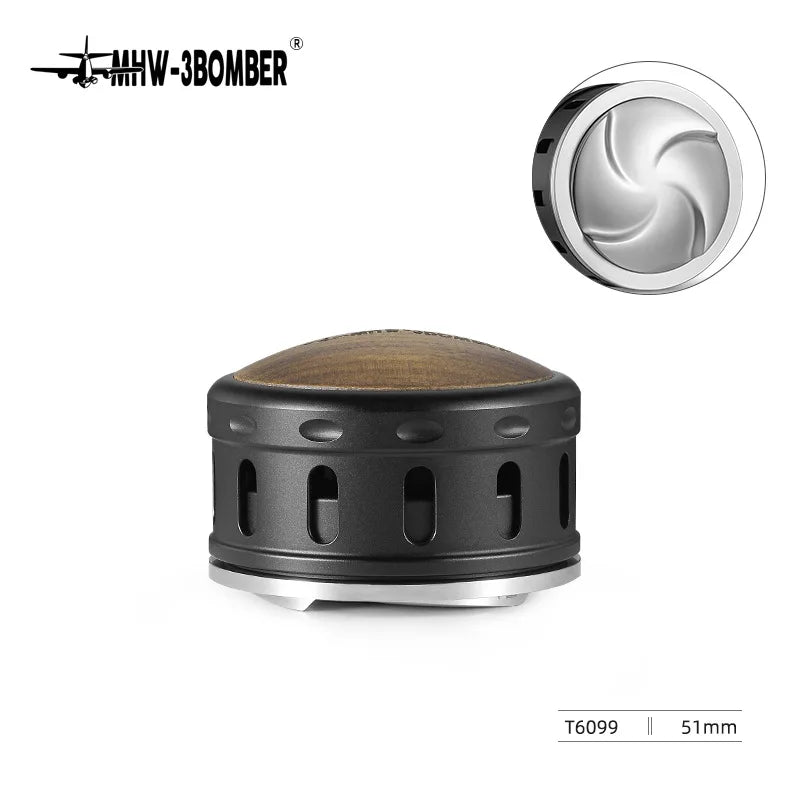 MHW-3BOMBER 51/53/58mm Gravity Espresso Coffee Distributor Espresso Distribution Tool with Breather Hole Home Outdoor Cafe Use