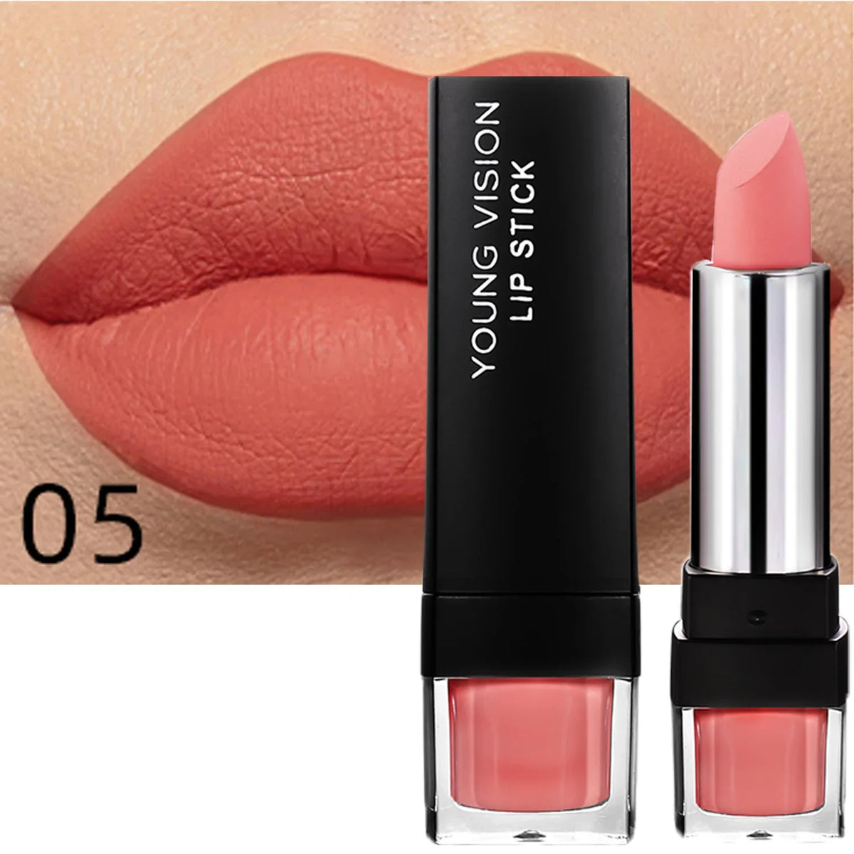 Six-color matte lipstick set by Blushimmer featuring smooth, long-lasting, waterproof, non-fading velvet finish lip colors.