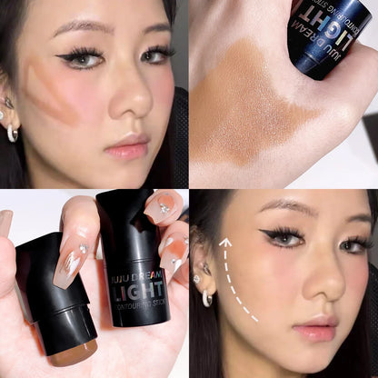 Blushimmer high-light trimming stick with contour, shadow, and brightening cream for natural nude makeup and three-dimensional look