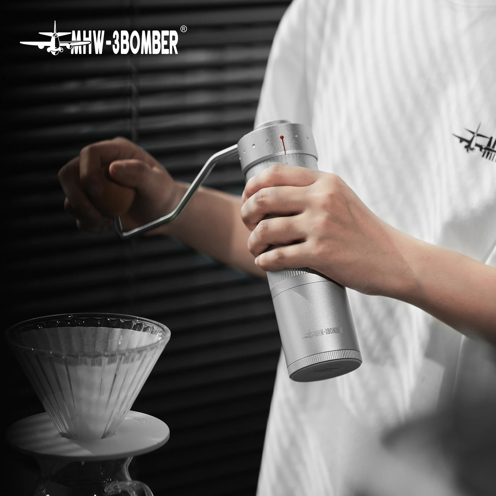 MHW-3BOMBER Official Precision R3 Pro Nanual Coffee Grinder Externally Adjustable Manual Espresso Grinding Portable Maker Tools