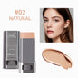 Blushimmer stick foundation balm serum with high coverage, smooth finish, travel-friendly bronze skin tint and plumping effect.