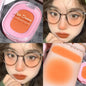 Blushimmer monochrome flower mist blush powder with fine matte pink tones and natural nude finish, brightening and enhancing cheeks.